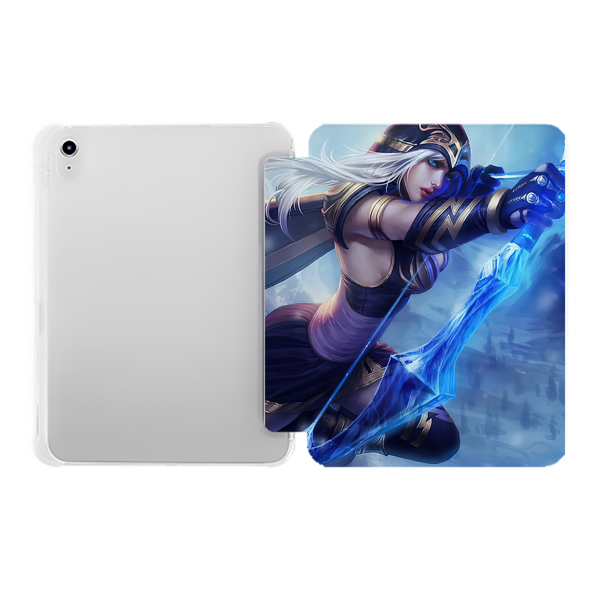 （画像用） リーグ・オブ・レジェンド League of Legends LOL IPad ケース ペン収納付き 三つ折りスタンド PUレザー×シリコン 対応機種9.5/10.5/10.9インチ